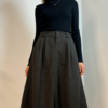 Minimal High-Waist A-Line Midi Skirt（815）