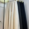 Minimal Drawstring Midi Skirt（803）