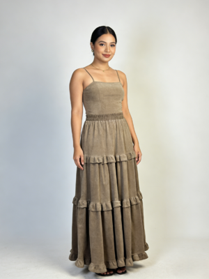 Soft Ruffle Tiered Midi Skirt（505）