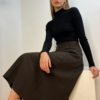 Soft-Drape High-Waist Midi Skirt（811）